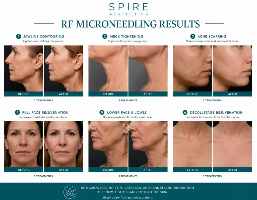 RF Microneedling Skin tightening Sandwich results